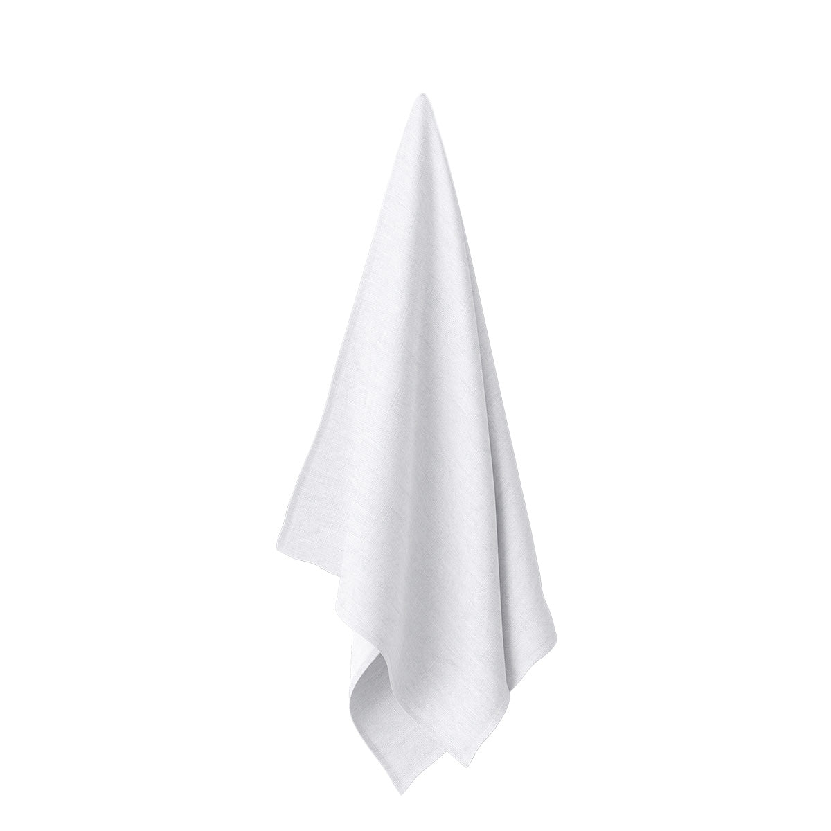 Witte theedoek van gewassen linnen.