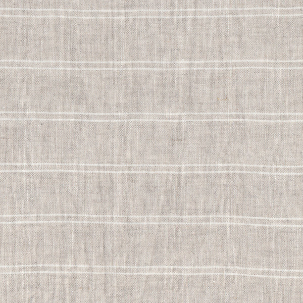 Europees gewassen linnen zandkleur met streep.