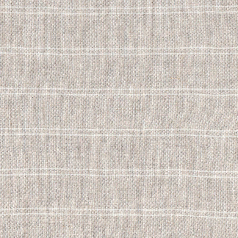 Europees gewassen linnen zandkleur met streep.