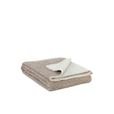 Merino wollen deken in lichtbruin.