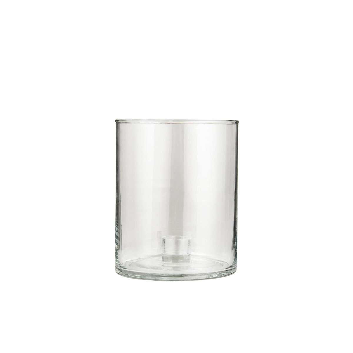Windlicht van handgeblazen glas.