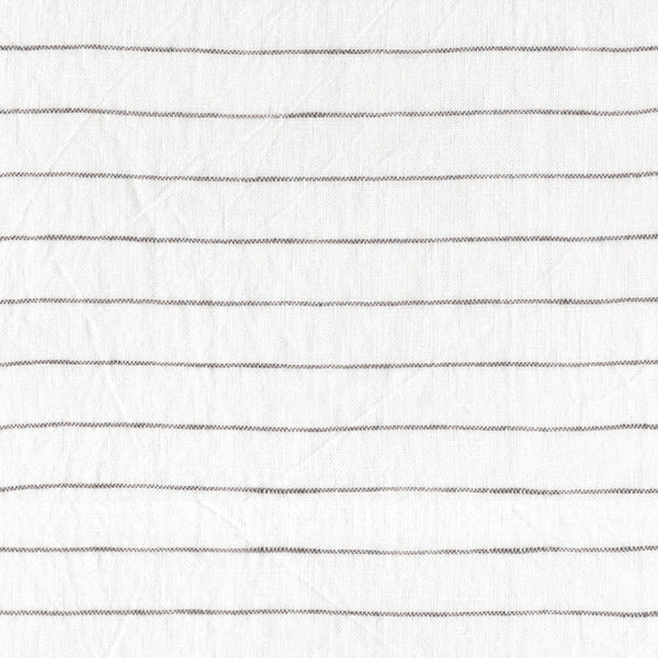 Gewassen linnen wit met bruin streepje voor linnen producten.