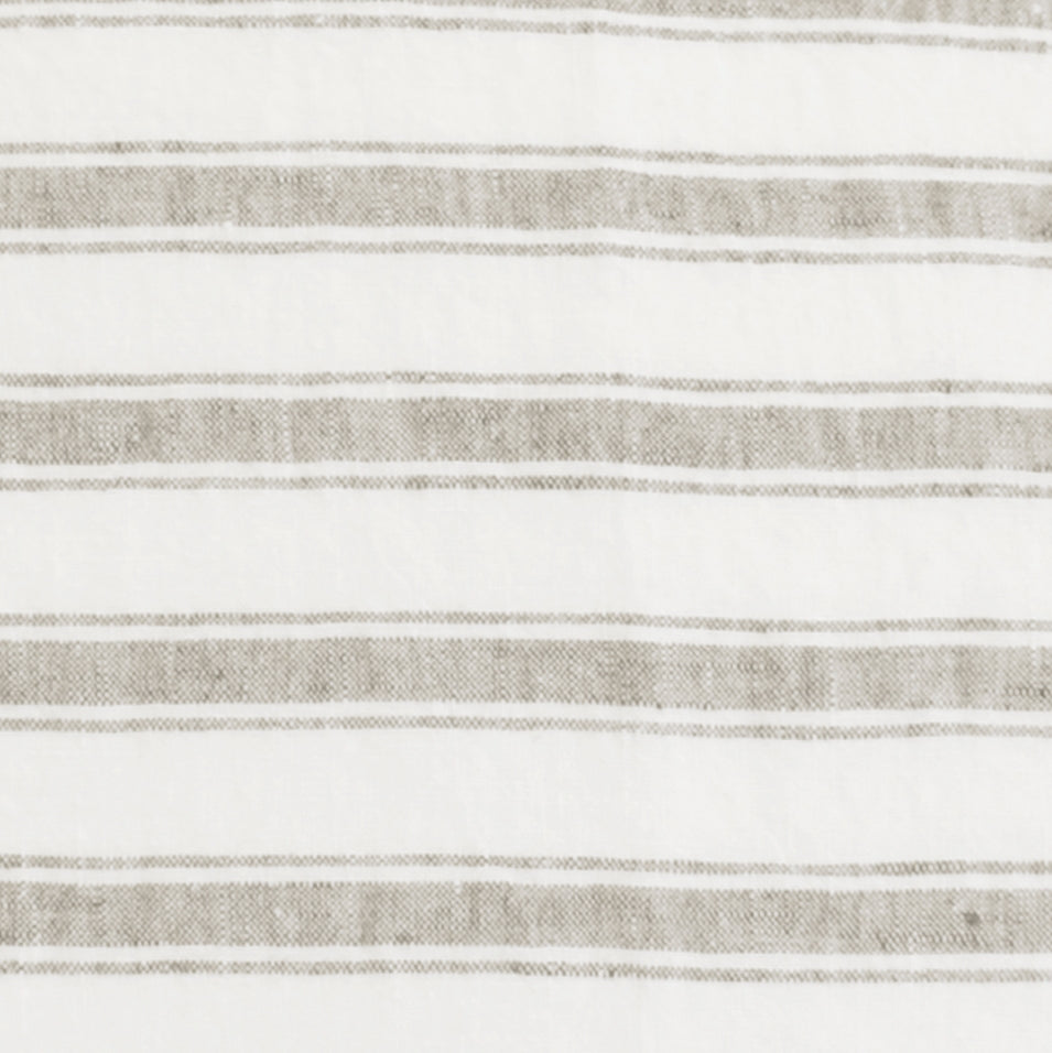 linnen tafelkleed STRIPE clay