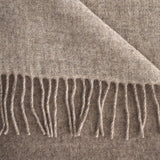 Wollen deken dubbelzijdig bruin gemaakt van 100% merinowol.